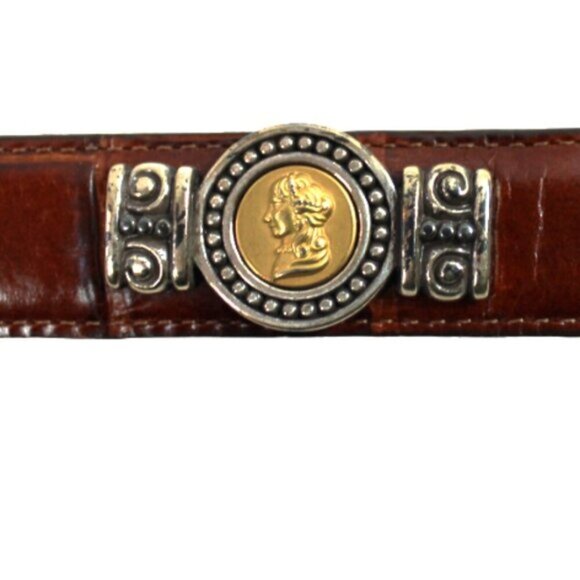 Brighton Museum Collection Vintage Brown Roman Mythology Medallions Belt Size SM main image 9